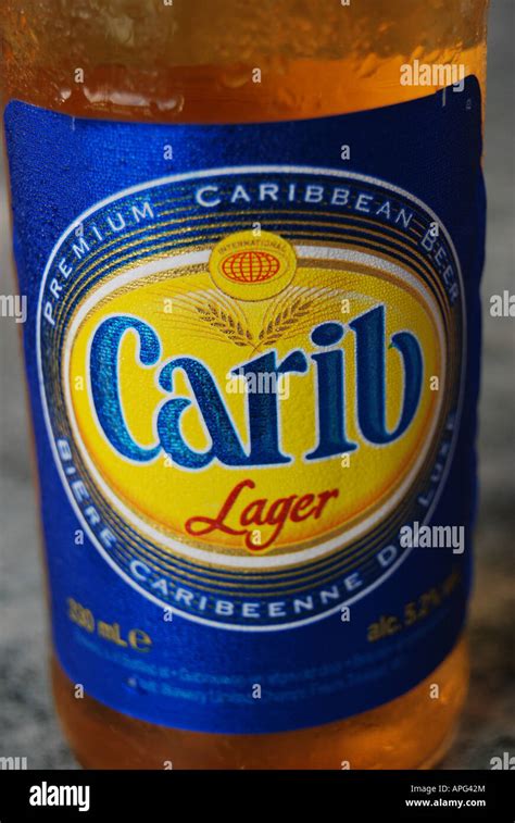 Bottle Of Carib Beer Antiqua Caribbean Stock Photo Alamy