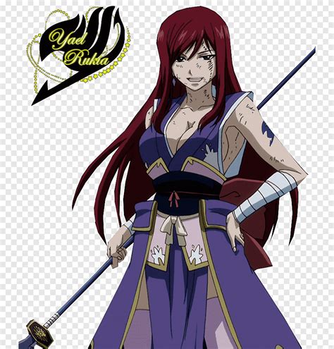 Erza Scarlet Fairy Tail Manga Character Robe Fairy Tail Purple Black