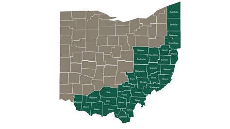 Thirty Two Appalachian Ohio Counties Download Scientific Diagram