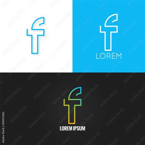 letter F logo alphabet design icon set background Stock-Vektorgrafik ...
