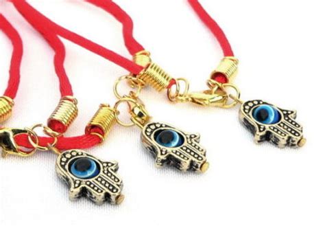 Kabbalah Red String Hamsa Hand Evil Eye Kabbala Bracelet Judaica Luck