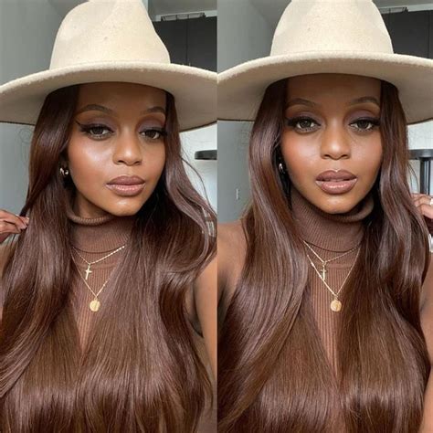 Chestnut Brown Straight Lace Front Wig 13x4 Hd Lace Frontal4x4 Lace