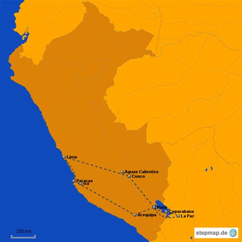 Stepmap Peru Reise Landkarte F R Peru