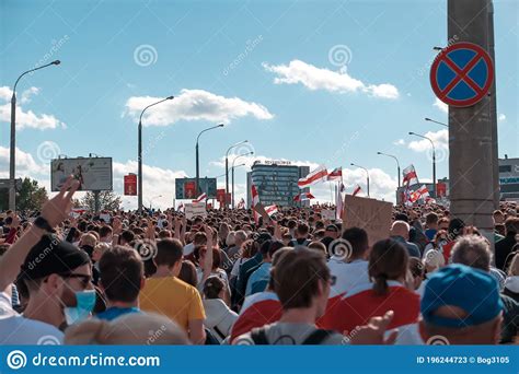 Minsk Belarus September 13 2020 Mass Protests Against Lukashenko