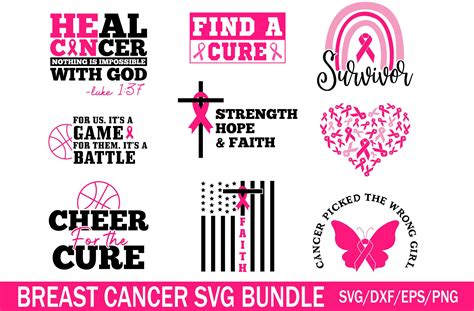 Brest Cancer Svg Bundle Graphic By Svg Creation · Creative Fabrica