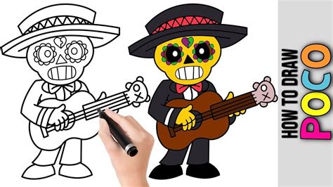 How To Draw Poco From Brawl Stars★ Cute Easy Drawings Tutorial For