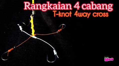 Simpul pancing cabang 4 T-knot 4 way #new #knotsmoe - YouTube