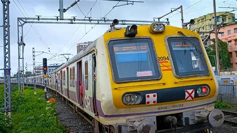 Mumbai Local Train Speedy Departure From Mumbra Railway Station YouTube