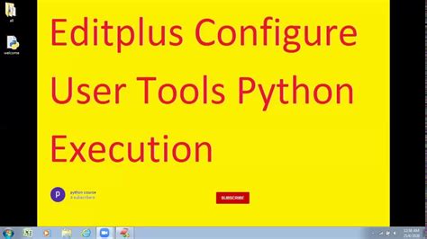 Editplus Configure User Tools Python App Youtube