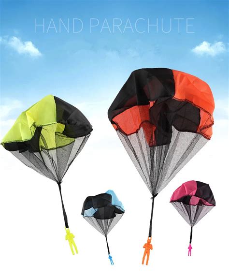 Throwing Parachute Toy Mini Kids Parachute Hand Outdoor Games Parachute With Figure Soldier ...