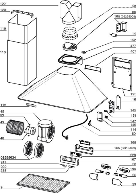 Broan Rm503604 Rangemaster Stainless Range Hood Parts