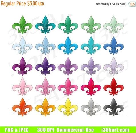 Fleur De Lis Clipart Fleur De Lis Clip Art Stylized Lily Etsy Clip