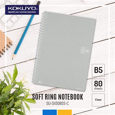 Kokuyo Clear Soft Ring Notebook Grid Sv308s5 B5 80 Sheets The