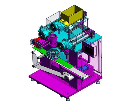 全自动包馅机三维sw模型cad图纸solidworks 2020模型图纸下载 懒石网