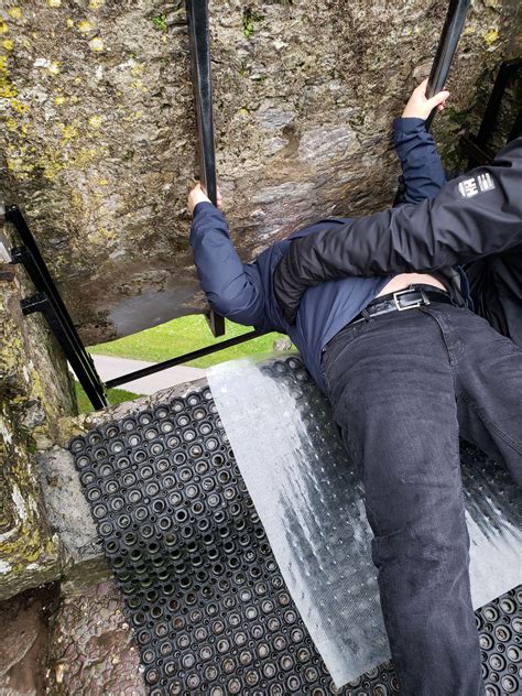 Kissing the Blarney Stone, Blarney Castle, County Cork, Ireland Blarney ...