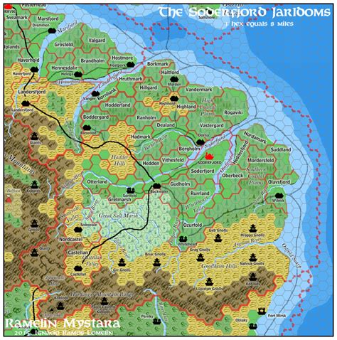 Gaz Northern Reaches Miles Per Hex Atlas Of Mystara