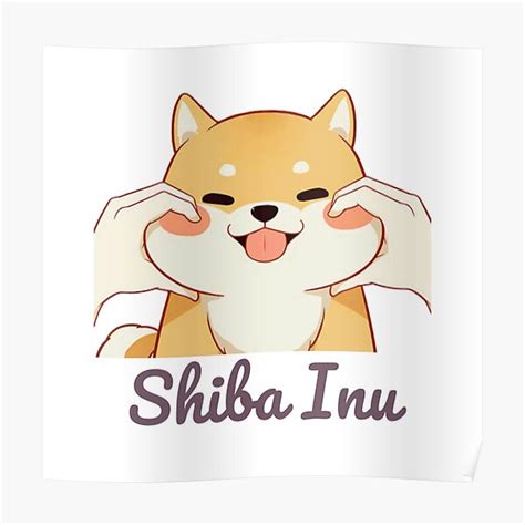 Cute Korean Style Shiba Inu Kawaii Poster For Sale By Broganlambert