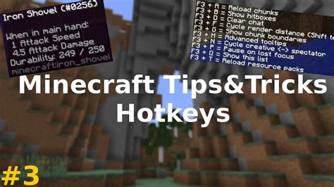 Hotkeys Minecraft Tips Tricks 3 YouTube