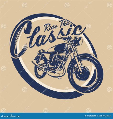 Classic Custom Motorcycle Logo Design Illustration Stock Vector ...