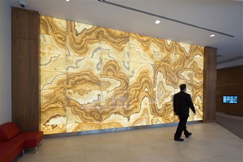 Backlit Honey Onyx Feature Wall |Translucent Onyx Wall | GPI Design