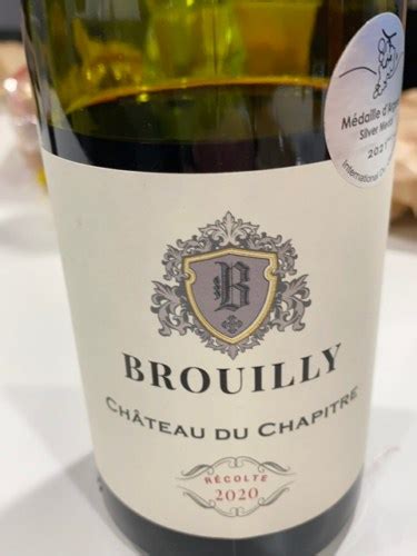 Francois Dubessy Château du Chapitre Brouilly Vivino