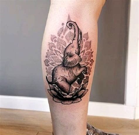 Elephant Trunk Up Tattoo