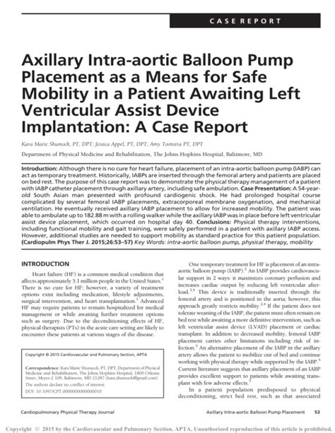 Axillary Intra Aortic Balloon Pump Placement As A Means For Safe