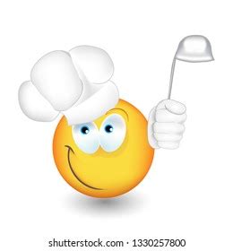 Yellow Realistic Emoji Cook Vector Illustration Stock Vector (Royalty ...