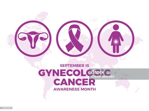 September Is Gynecologic Cancer Awareness Month Vector Illustration