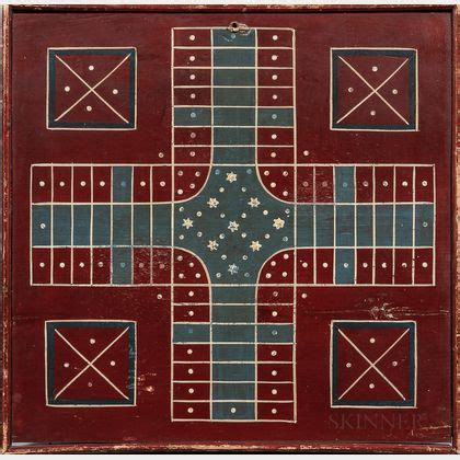 Sold At Auction Painted Two Sided Parcheesi And Checkers Game Board