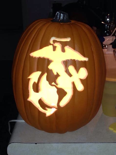 Usmc Pumpkin Marine Corps Halloween Decor