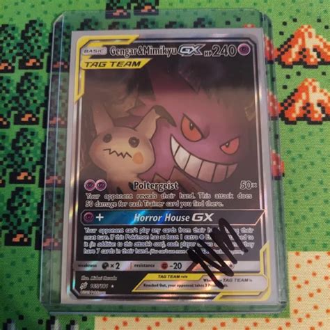 GENGAR MIMIKYU GX SM Tag Team 165 181 Art Alternatif Ultra Rare