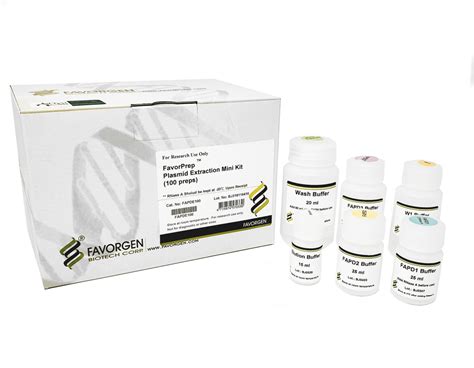 Favorgen Plasmid Dna Extraction Mini Kit 100prep Pro Lab Supply Corp