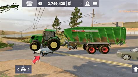 Omg Tractor Climb Up A Car In Fs Farming Simulator Fs