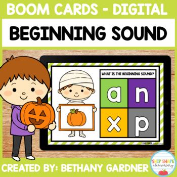 Halloween Beginning Sounds Boom Cards Distance Learning By Bethany