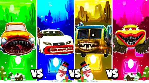 Car Eater Vs Sportcar Eater Vs Bus Eater Vs Mcqueen Eater Tiles Hop