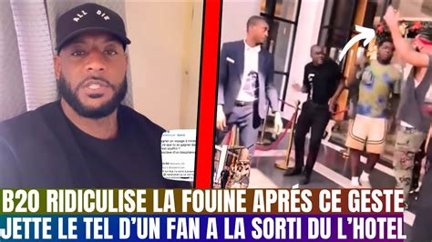 Booba Ridiculise La Fouine qui s énerve sur un fan a l hôtel et jette