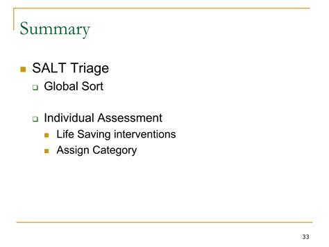 Salt Triage Powerpoint Ppt