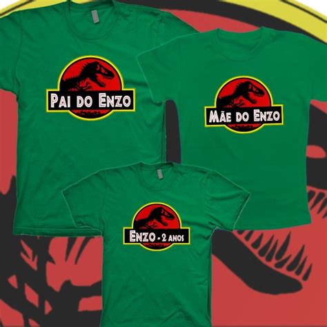 3 Camisetas Jurassic Park Elo7 Produtos Especiais