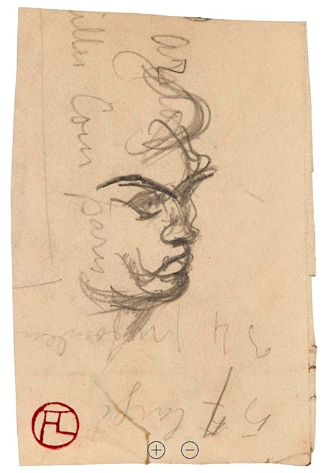 croquis de tête George Viau un amateur éclairé