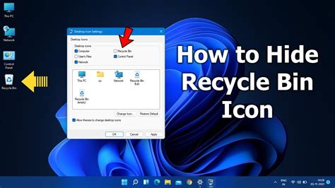 How To Hide Recycle Bin Icon From Desktop In Windows 11 Youtube