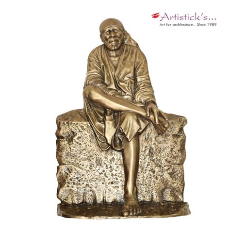 Artisticks Sai Baba Brass Statue For Worship W35 H31 5 D19 3 At