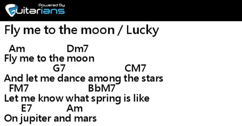 Jason Mraz Fly Me To The Moon Lucky Chord Guitarians