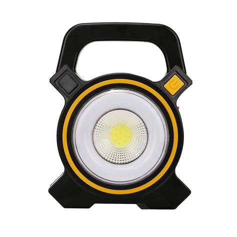 Handheld L Mpada Do Gramado Solar Usb Recarreg Vel W Cob Led Lanterna