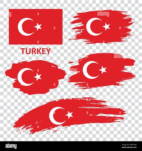 Set Of Vector Flags Of Turkey Stock Vector Image And Art Alamy