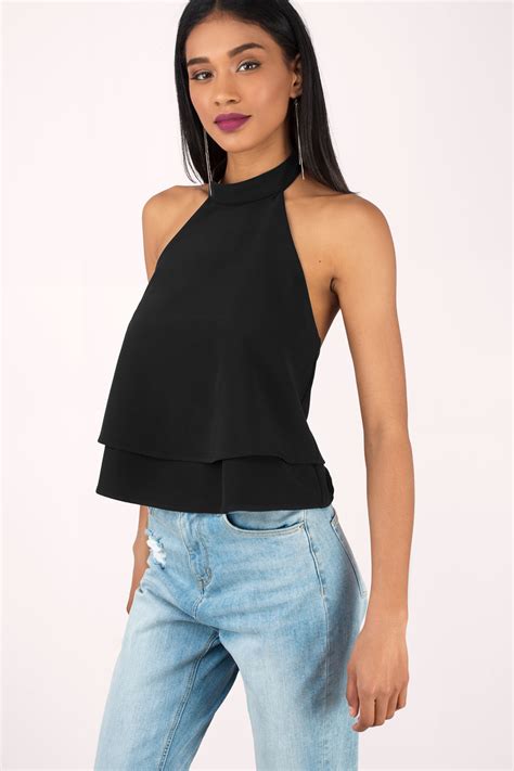 Black Halter Top