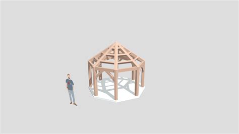 Octagonal Gazebo Timber Frame 3d Model By Pavelyashkin 6be9ca0