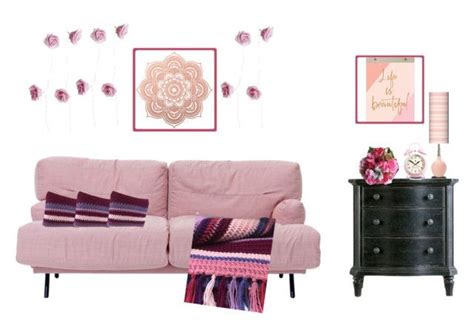 Living Room with Pink Furniture