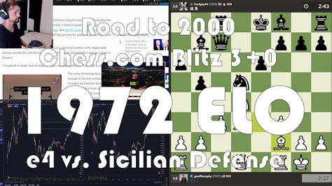 Road To 2000 831 1972 ELO Chess Blitz 3 0 E4 Vs Sicilian