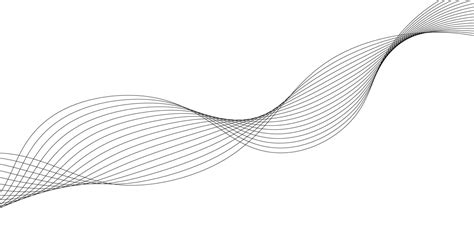 White Abstract Wave With Curved Line Background